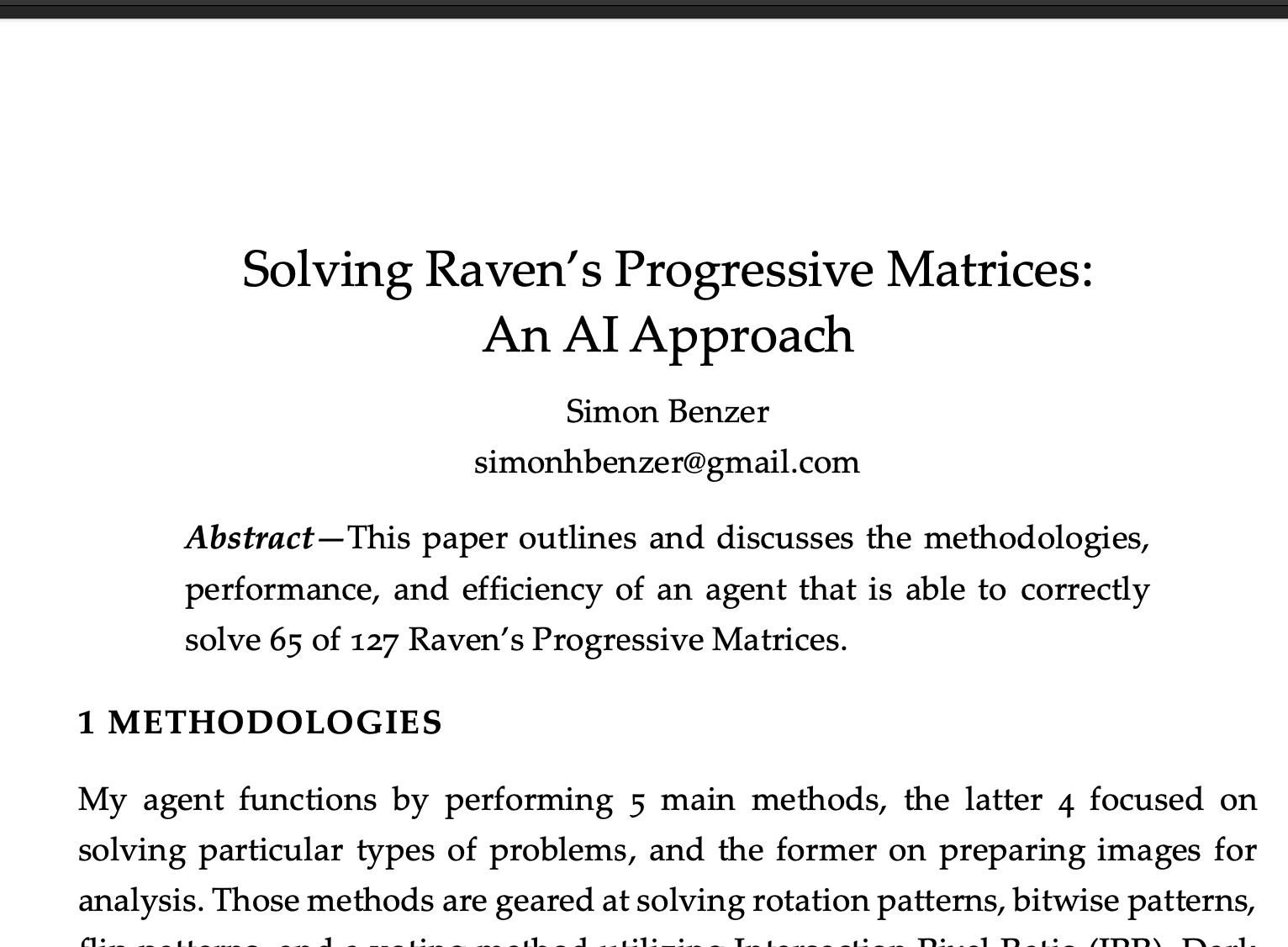 Raven's Progressive Matrices